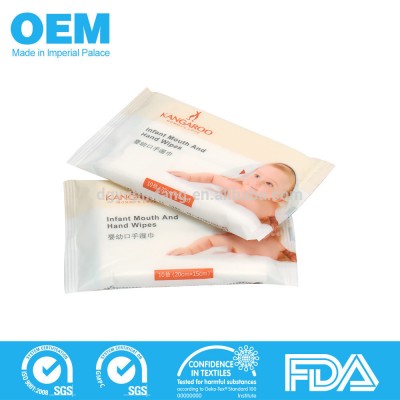 Flushable baby toilet wipes. Dermatologically tested flushable wipes